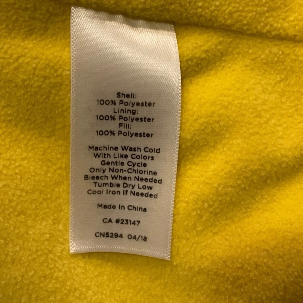 Talbots Quilted Vest Sz M Yellow Fleece Lined Outerwear Equestrian Old Money